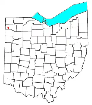 Location of Mark Center, Ohio