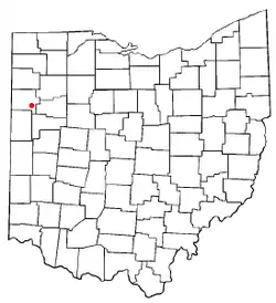 Location of Venedocia, Ohio