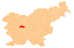 Location of the Municipality of Dobrova–Polhov Gradec in Slovenia