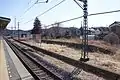 View of the disused freight platform next to platform 1 in February 2012