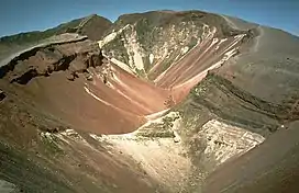 The fissure formed by the 1886 eruption of Mount Tarawera, an example of a fracture zone eruption