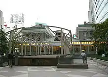 Reproduction of the old Shimbashi Station in Shiodome, October 2007