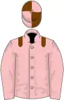 Pink, chocolate epaulets, quartered cap