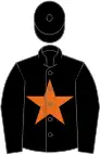 Black, orange star