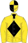 Yellow, black diamond, quartered cap