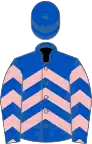 Royal blue and pink chevrons, royal blue cap