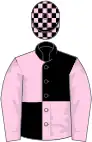 Black and rose (quartered), rose sleeves, check cap