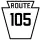 Pennsylvania Route 105 marker