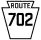 Pennsylvania Route 702 marker