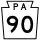 Pennsylvania Route 90 marker