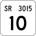 State Route 3015 marker