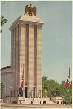 The Nazi German pavilion (Procédé Gorsky frères)