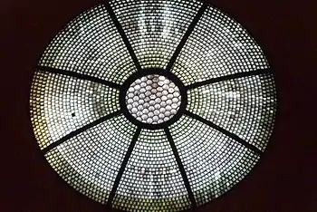 Glass canopy above the choir