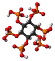 Ball-and-stick model of phytic acid