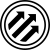 Three black arrows pointing 45° up and to the right, the middle arrow being slightly longer. All three arrows are together encircled twice in black circles.