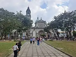 Plaza de Roma is dominated by the Manila Cathedral, the seat of the Roman Catholic Archdiocese of Manila.