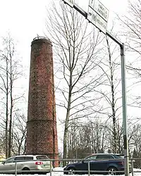 A chimney by the old fire station near Culture Center Vernissa in Tikkurila, Finland