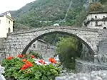 The Roman bridge of Pont-Saint-Martin