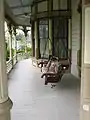 Front porch and swing.