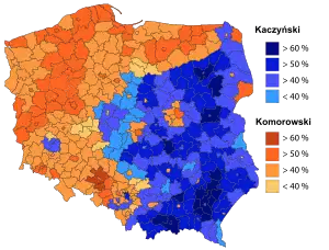 Results of the first round of the 2010 Polish presidential election