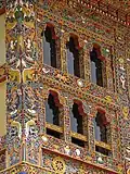 Details of the prayer hall of the Gangteng Monastery