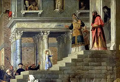 Entry of the Most Holy Theotokos into the Temple(Titian)