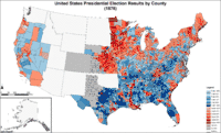 Map of presidential election results by county