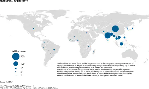 Production of rice (2021)