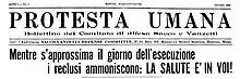 A black-and-white newspaper headline