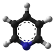 Ball-and-stick diagram of pyridine