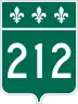 Route 212 marker