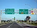 Southbound from Trois-Rivières at exit 181, approaching the Laviolette Bridge