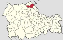 Location in Neamț County