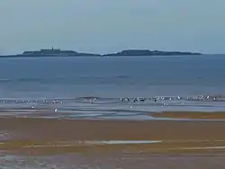 Îles Saint-Marcouf from the beach at Ravenoville