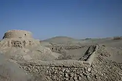 Rawak Stupa in the Taklamakan Desert