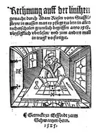 Adam Ries, Rechenung auff der linihen und federn (2nd Ed.), 1525