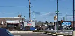 The intersection of Rhawn Street and Castor Avenue in Rhawnhurst