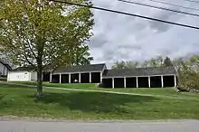 Historic horse sheds behind the meeting house