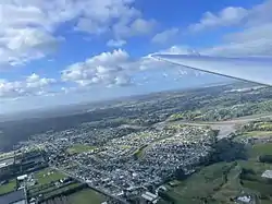 Riverhead seen from a glider at 1201 feet