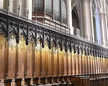 The carved choir stalls (15th c.)