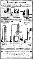 Advertisement for Chemical stoneware, Germany 1888