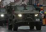 Romanian JLTVs at the 2023 Great Union Day parade in Cluj-Napoca