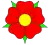 An heraldic rose