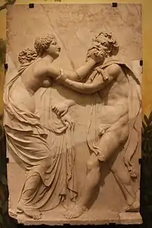 Fight between Nymph and Satyr, Naples National Archaeological Museum