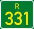 Regional route R331 shield