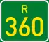 Regional route R360 shield