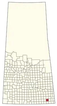 Location of the RM of Browning No. 34 in Saskatchewan