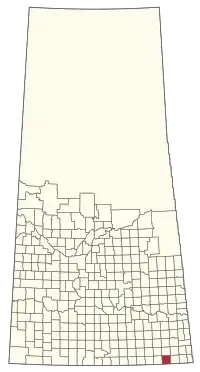 Location of the RM of Coalfields No. 4 in Saskatchewan