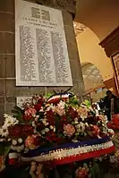 Tribute to SNCF personnel killed during the Second World War in Metz railway station.