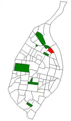 Location (red) of College Hill within St. Louis